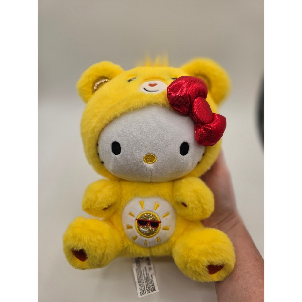 Hello Kitty x Care Bears Funshine Bear Plush Yellow Sanrio 2024 Basic Fun 10" - Picture 8 of 8